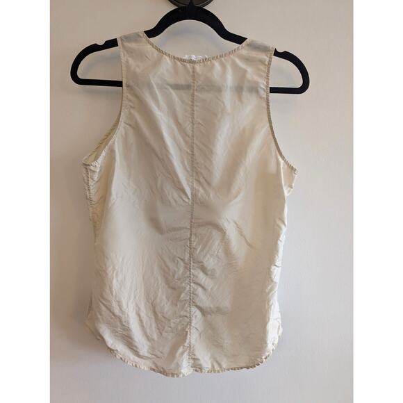 Everlane Women's Sleeveless Silk Tank Top Scoop Neck Pocket Cream Size S - Picture 2 of 8